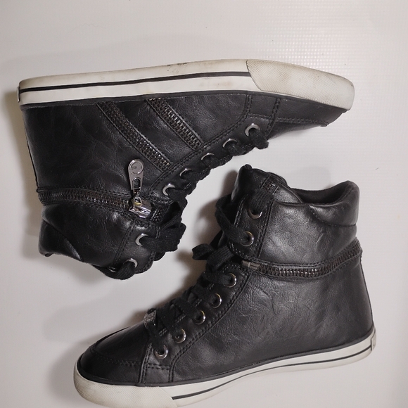 G by Guess Size 8 High Top Black Lace Up Sneakers Shoes - Picture 6 of 12